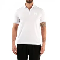 Koszulki męskie - Armani Exchange Męska koszulka polo regular fit Cotton Jersey Metallic Icon Patch Polo Shirt, biały, XXL - miniaturka - grafika 1