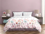 Pościel - FARO Pościel satyna bawełniana premium 160x200+2x70x80 cm Milagro Verde Kwiatowy Raj - miniaturka - grafika 1