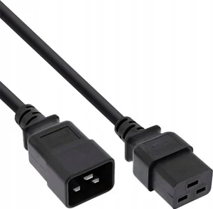 InLine Kaltgeraeteverlaengerung 16A C19 auf C20 schwarz 10m - Kable - miniaturka - grafika 1