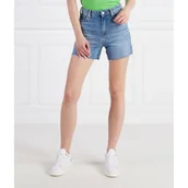 Spodenki damskie - Tommy Hilfiger Szorty DNM STRAIGHT SHORT LYRA | Regular Fit - miniaturka - grafika 1