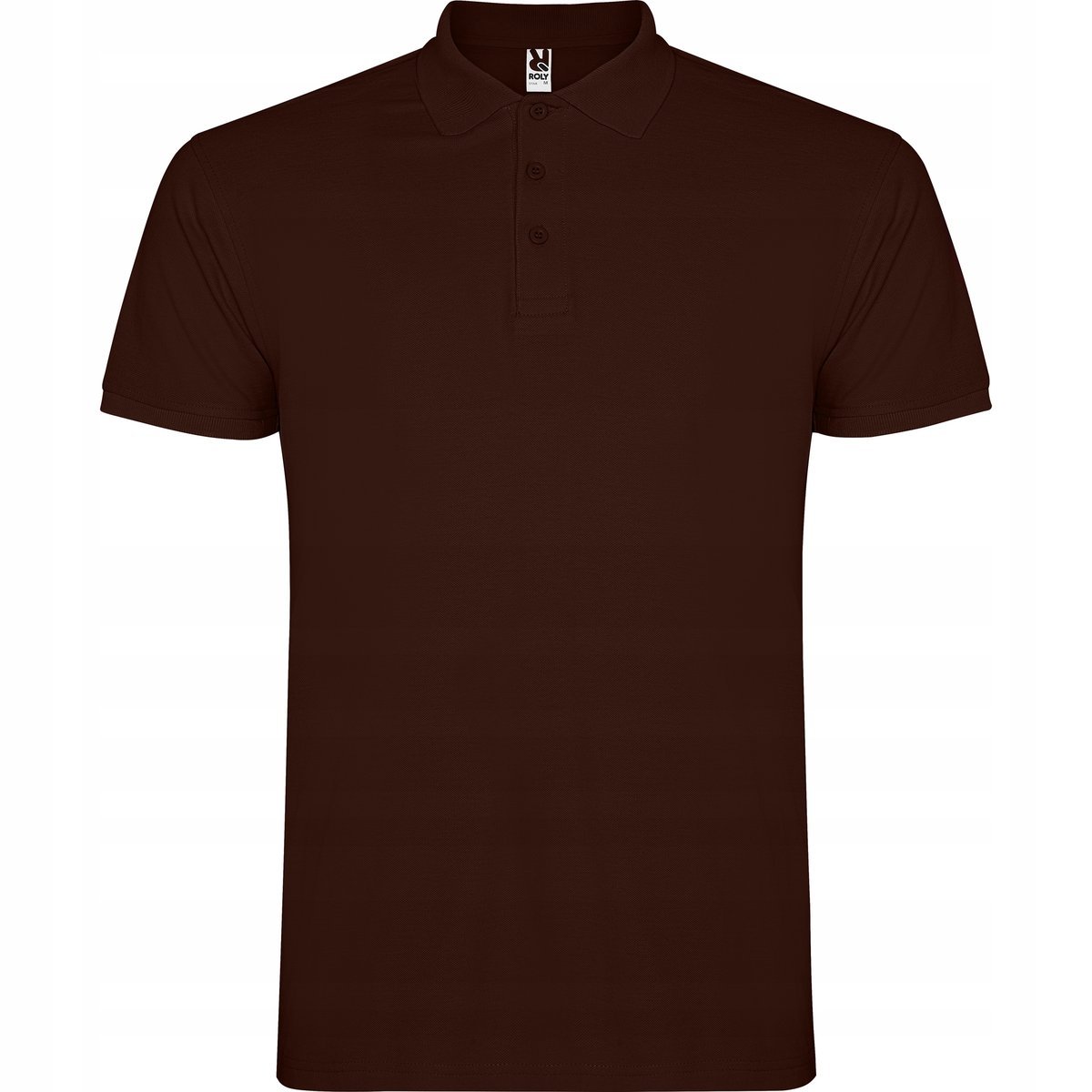 Koszulka POLO Męska Bawełna PIQUE Roly STAR 6638 BRĄZ CHOCOLATE 2XL