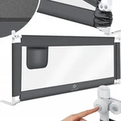 Zabezpieczenia dla dzieci - Barierka do łóżka Kesser szara 180x96 cm - miniaturka - grafika 1