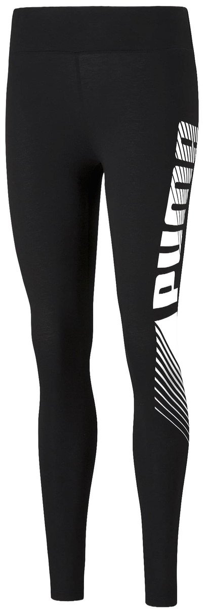 Legginsy damskie Puma Ess Graphic r.S Czarne Dopasowane Treningowe Getry