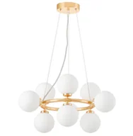 Lampy sufitowe - NOWOCZESNA LAMPA WISZĄCA ZŁOTA MARSIADA W9 - miniaturka - grafika 1