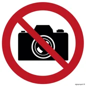 Tablice BHP - GB015 ZAKAZ FOTOGRAFOWANIA, PN - PŁYTA PCV 1MM; (200X200MM) - miniaturka - grafika 1