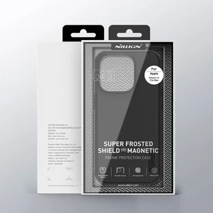 Nillkin Super Frosted Shield Pro Magnetic Case etui iPhone 14 Pro Max z MagSafe magnetyczne niebieski - Etui i futerały do telefonów - miniaturka - grafika 5