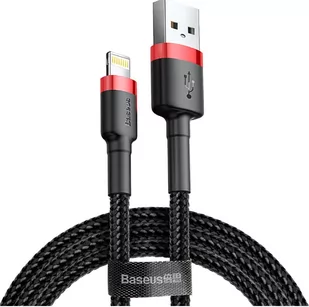 Baseus Cafule Cable Kabel połączeniowy USB do Lightning 2.4 A 0.5 m czerwony/czarny) 10_13699 - Kable USB - miniaturka - grafika 2