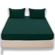 Prześcieradła - Prześcieradło 90x200cm z gumką Cotton world jersey Zielony wysoka zakładkaPrześcieradło 90x200cm z gumką Cotton world jersey Zielony wysoka zakładka - miniaturka - grafika 1