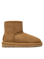 Buty dla dziewczynek - Mjuka Śniegowce Yukon NYUKO201Q S Brązowy - miniaturka - grafika 1