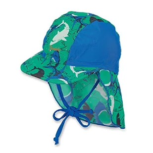 Sterntaler Czapka z daszkiem dla chłopców z ochroną szyi, wiek: 5-6 miesięcy, rozmiar: 43 cm, zielony/niebieski (mięta) - Czapki damskie - miniaturka - grafika 1