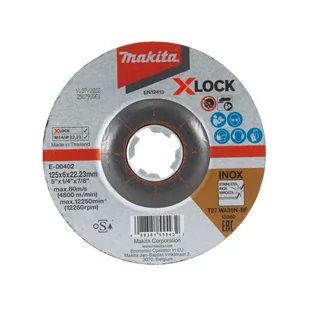 Tarcza tnąca do metalu 125x6x22 mm X-LOCK E-00402 Makita - Materiały ścierne - miniaturka - grafika 1