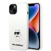 Etui i futerały do telefonów - Karl Lagerfeld KLHMP14SSNCHBCH iPhone 14 6,1" hardcase biały/white Silicone Choupette MagSafe - miniaturka - grafika 1