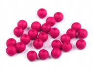Półfabrykaty do biżuterii - Kule Plastikowe Matowe Ciemny Róż 8Mm 20Szt - miniaturka - grafika 1