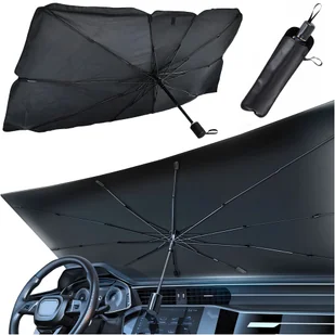 Samochodowy parasol przeciwsłoneczny do samochodu auta osłona szyby przeciwsłoneczna UV Alogy Car L 135x79cm czarny - Lampy studyjne - miniaturka - grafika 1