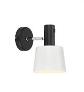 Lampy ścienne - Markslojd Kinkiet LAMPA ścienna BODEGA 107216 metalowa OPRAWA reflektorek biały czarny 107216 - miniaturka - grafika 1