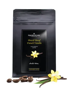 Kawa smakowa ziarnista Brazil Bezkofeinowa French Vanilla 1kg - Cappuccino i kawy smakowe - miniaturka - grafika 1