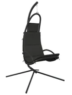 Fotele ogrodowe wiszące - Elior Ciemnoszary fotel podwieszany do ogrodu Z1-F04 - miniaturka - grafika 1