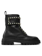 Botki damskie - LOVE MOSCHINO Trapery JA24235G0LIA0000 Czarny - miniaturka - grafika 1