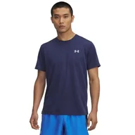 Koszulki męskie - Under Armour UA Launch krótki rękaw - sprany granatowy / / odblaskowy - MD - miniaturka - grafika 1