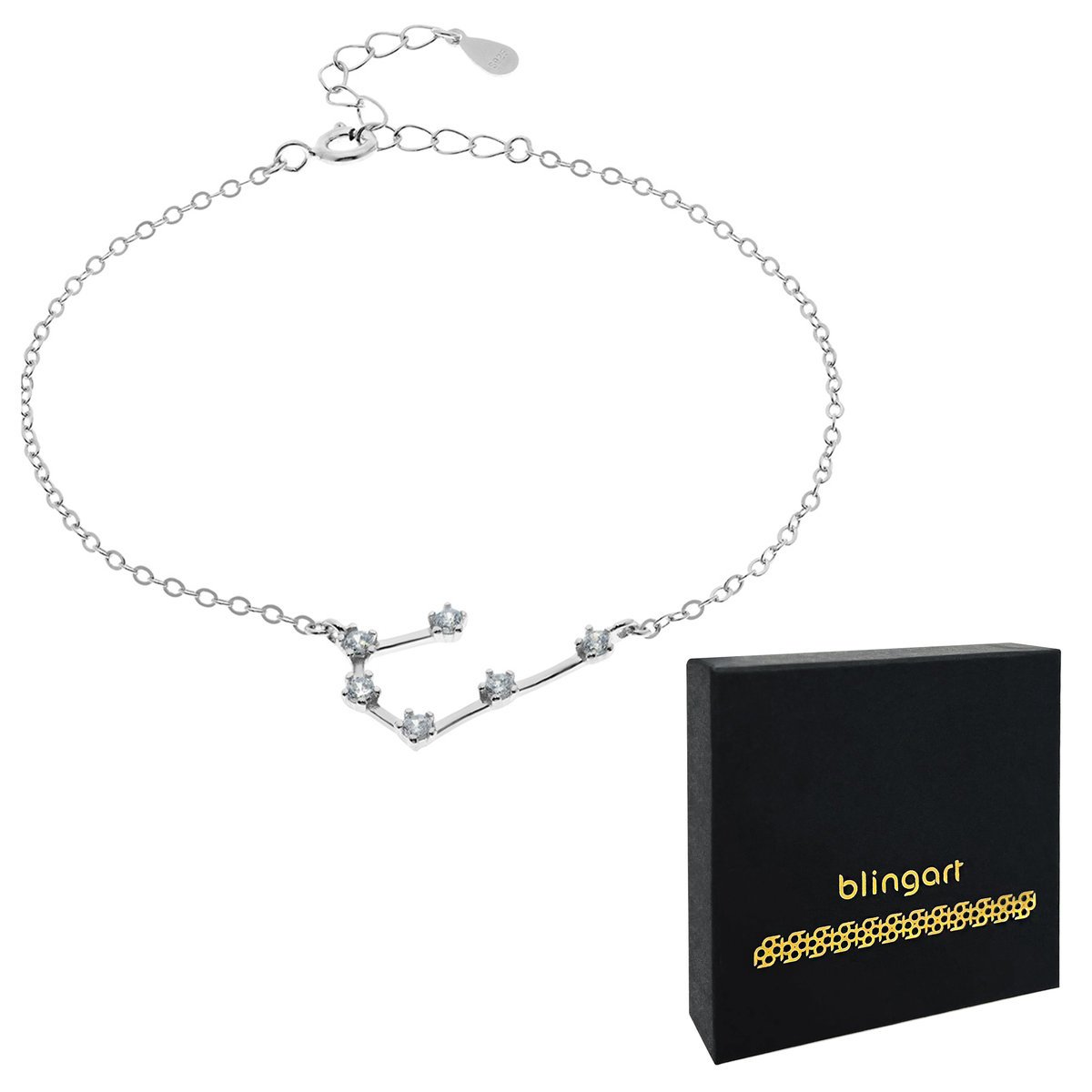 Bransoletka srebrna damska znak zodiaku RAK