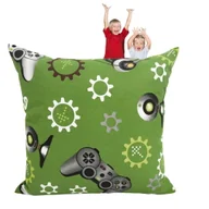 Pościel dla dzieci - Poszewka Dziecięca 40x40 Bawełniana JAŚ Play Game Zielony - miniaturka - grafika 1