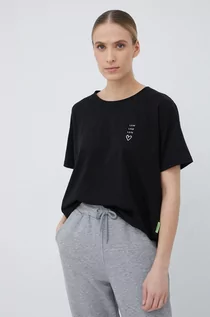 Koszulki i topy damskie - Outhorn t-shirt bawełniany kolor czarny - grafika 1