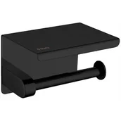 Akcesoria do armatury i ceramiki - Deante ADR_N221 ROUND UCHWYT NA PAPIER Z PÓŁKĄ SCIENNY NERO - miniaturka - grafika 1