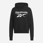 Bluzy damskie - Bluza z kapturem damska ocieplana Reebok Identity Big Logo Fleece Hoodie 100071943 L Biała (4066764797736). Bluzy z kapturem damskie - miniaturka - grafika 1