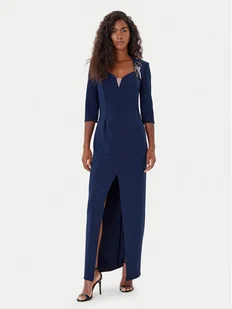 Rinascimento Sukienka wieczorowa CFC0125271003 Granatowy Slim Fit - Sukienki - miniaturka - grafika 1