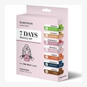 Maseczki do twarzy - Baroness 7 Days Beauty Mask Set zestaw 7 szt. - miniaturka - grafika 1