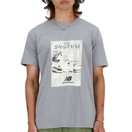 Koszulki męskie - Koszulka New Balance MT41595YST - szara - miniaturka - grafika 1