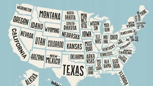 PUZZLE Mapa USA Stany Zjednoczone + IMIĘ Pudełko 120 el. - Puzzle - miniaturka - grafika 1