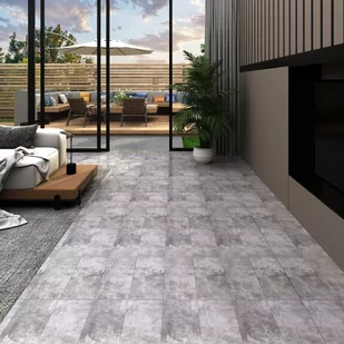 Vida Panele podłogowe z PVC 5,26 m 2 mm cementowy brąz V-146567 - Panele podłogowe - miniaturka - grafika 1
