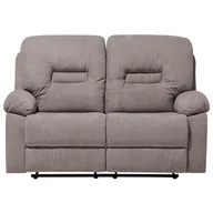 Sofy i kanapy - Beliani Sofa dwuosobowa tapicerowana beżowoszara rozkładana BERGEN - miniaturka - grafika 1