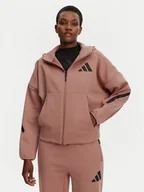 Bluzy damskie - adidas Bluza Z.N.E. JC5394 Różowy Loose Fit - miniaturka - grafika 1