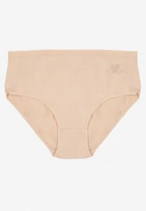 Beżowe Gładkie Majtki Figi z Bawełny Idina - Majtki damskie - miniaturka - grafika 1