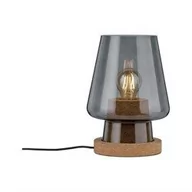 Lampy stojące - Paulmann Lampa stołowa IBEN 1xE27 korek dymione szkło 79736 79736 - miniaturka - grafika 1