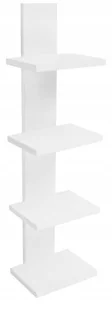 Regał Ścienny Półka Wisząca Panel Biały Mdf Wielofukcyjny 20x16x76 CM - Regały - miniaturka - grafika 1