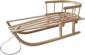 Sanki i ślizgacze - Sanki drewniane z oparciem i sznurkiem - miniaturka - grafika 1