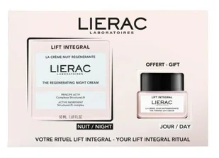LIERAC LIFT INTEGRAL zestaw: regenerujący krem na noc 50ml + ujędrniający krem na dzień 20ml - Zestawy kosmetyków damskich - miniaturka - grafika 1