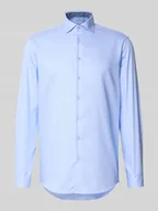 Koszule męskie - Koszula biznesowa o kroju regular fit z listwą guzikową - miniaturka - grafika 1