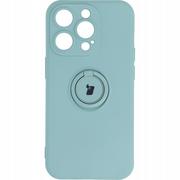 Etui i futerały do telefonów - Bizon Etui Case Silicone Ring Sq do iPhone 14 Pro turkusowe - miniaturka - grafika 1