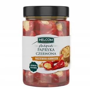Helcom Antipasti Papryka czerowna nadziewana hummusem 327 ml - Pasztet i przetwory mięsne - miniaturka - grafika 1
