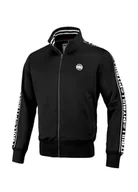 Bluzy męskie - Bluza rozpinana TAPE LOGO Czarna L - miniaturka - grafika 1