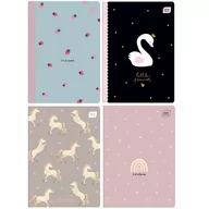 Zeszyty szkolne - 4 X ZESZYT A5, 32 KARTKI, TRZYLINIA, INTERDRUK TRENDY GIRL - miniaturka - grafika 1