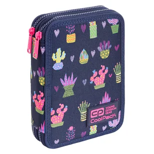 Piórnik podwójny Jumper XL, z wyposażeniem, Cactus - Piórniki - miniaturka - grafika 1
