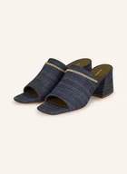 Moda i Uroda OUTLET - Maria Luca Klapki Typu Mules Messalina blau - miniaturka - grafika 1