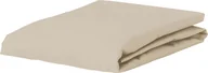 Prześcieradła - Prześcieradło z gumką Satin 90 x 210 cm szarobeżowe - miniaturka - grafika 1