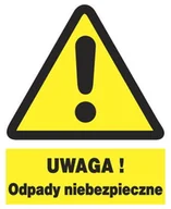 Akcesoria BHP - ZOO-35 UWAGA ! Odpady niebezpieczne - ZNAK TABLICA - miniaturka - grafika 1