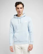 Bluzy męskie - BLUZA MĘSKA Z KAPTUREM NIEBIESKA LOGO LEE 112351145 CORE HOODIE LIGHT BLUE L - miniaturka - grafika 1